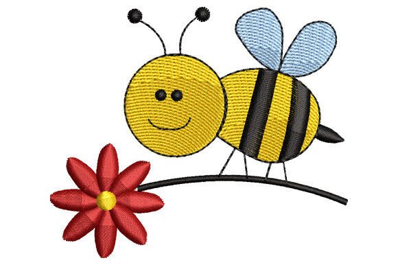 Honey Bee on Flower Embroidery Review