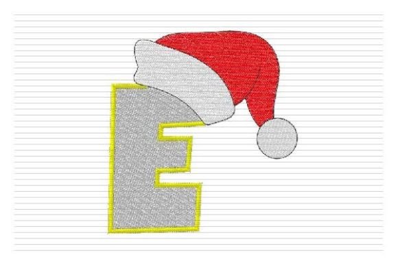 Review: E Letter Christmas Alphabet Santa Hat Design