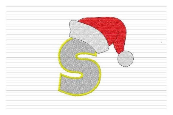 Review: S Letter Christmas Alphabet Santa Hat Design