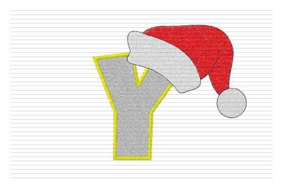 Review: Y Letter Christmas Alphabet Santa Hat Design